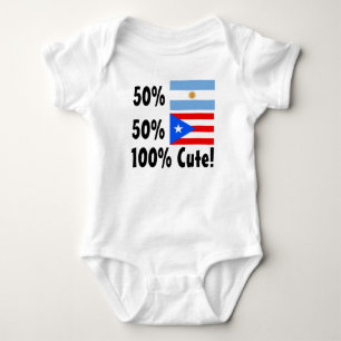 Body Para Bebé Puertorriqueño del argentino el 50% del 50% el