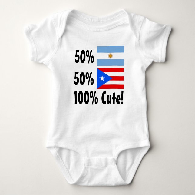 Body Para Bebé Puertorriqueño del argentino el 50% del 50% el (Anverso)