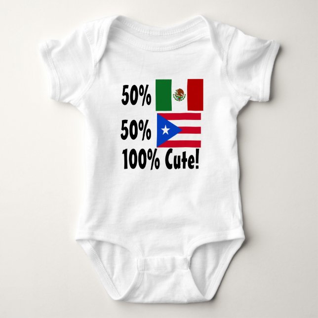 Body Para Bebé ¡Puertorriqueño del mexicano el 50% del 50% el (Anverso)