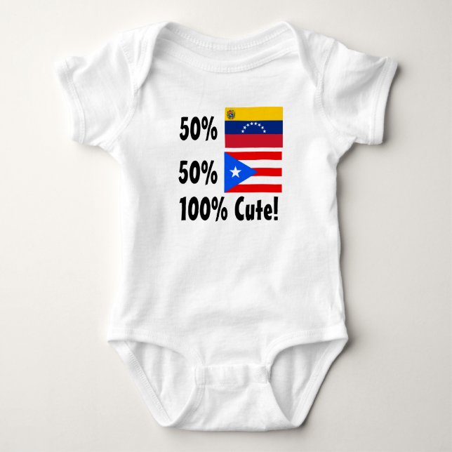 Body Para Bebé Puertorriqueño del venezolano el 50% del 50% el (Anverso)