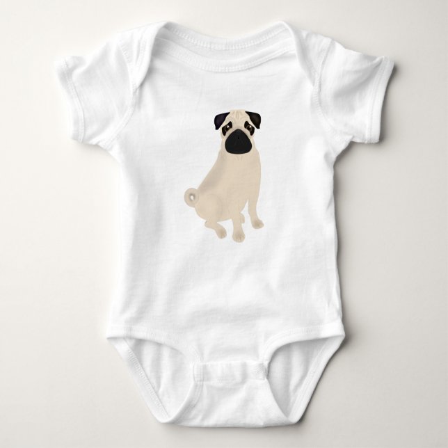 Body Para Bebé Pug Baby Bodysuit (Anverso)