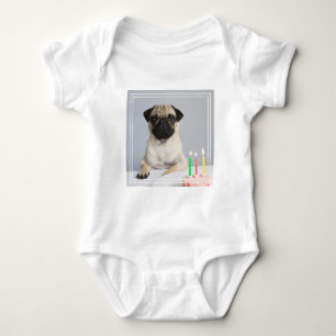 Body Para Bebé Pug de cumpleaños