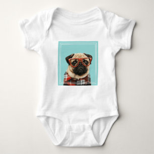 Body Para Bebé Pug de la camiseta de plástico