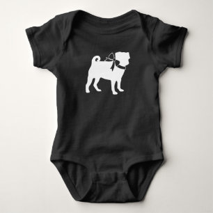 Body Para Bebé Pug Dog Baby Shower Gris Puppy Género Neutral