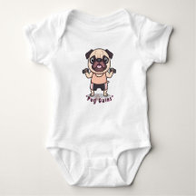 Pug Gana Camiseta Bebé - Pug lindo y gracioso