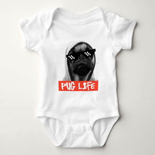Body Para Bebé Pug Life (Anverso)
