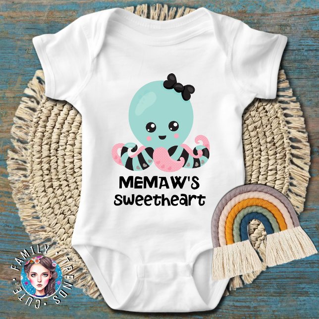 Body Para Bebé Pulpito Kawaii Favorito de Memaw (Subido por el creador)