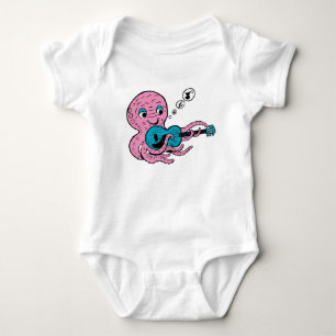 Body Para Bebé Pulpo Guitarrista Adorable
