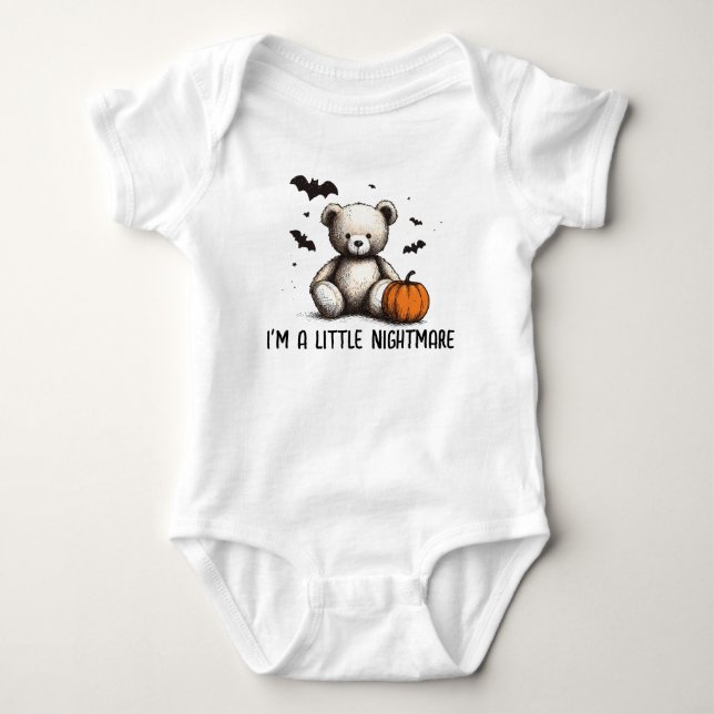 Body Para Bebé Pumpkin Teddy Baby Shower (Anverso)