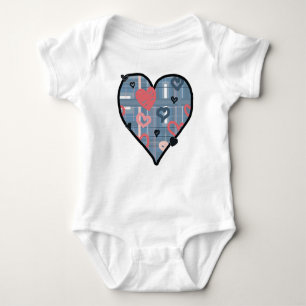 Body Para Bebé Punk de bebé Emo Plaid Heart