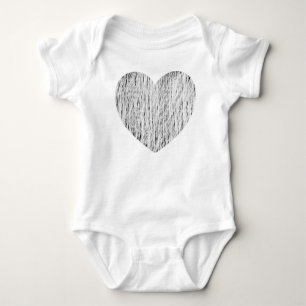 Body Para Bebé Punteado - Blanco sobre negro