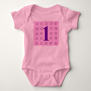 Body Para Bebé Puntos de Polka rosa y morado estratificados Edad 