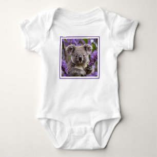 Body Para Bebé Purple Jacaranda Koala Bear,