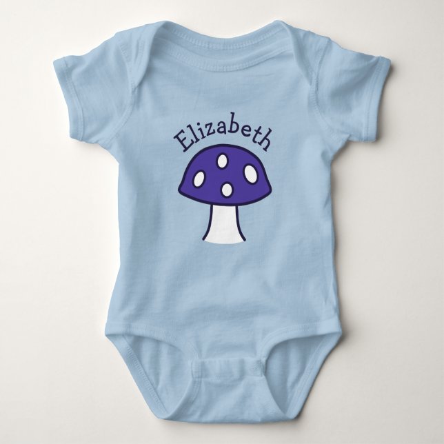 Body Para Bebé Púrpura Mushroom Baby Bodysuit (Anverso)