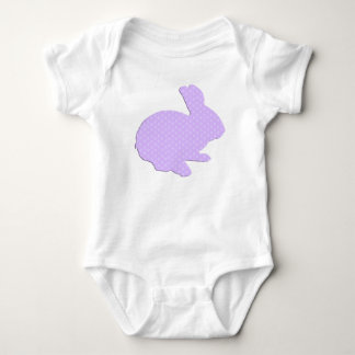 Body Para Bebé Púrpura Polka Dot Silhouette Easter Bunyuke Creepe