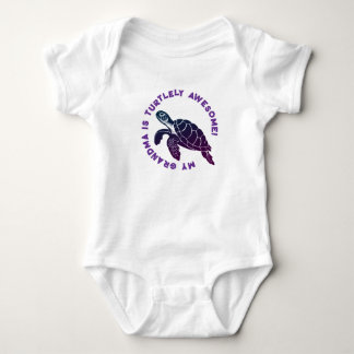 Body Para Bebé Púrpura Tortuga GRANDMA