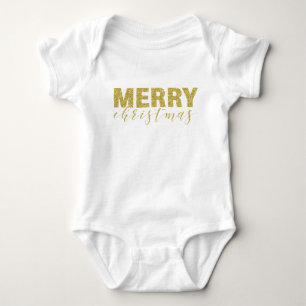 Body Para Bebé Purpurina Feliz Navidad