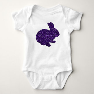 Body Para Bebé Purpurina púrpura Silhouette Easter Bunny Creeper