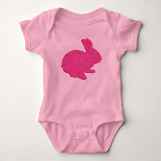 Body Para Bebé Purpurina rosa Silhouette Easter Bundeseper