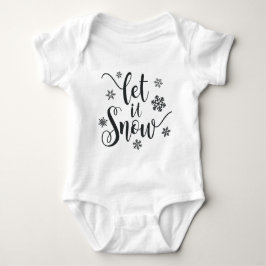 Body Para Bebé Que la nieve Navidad caligrafía | Baby Bodysuit