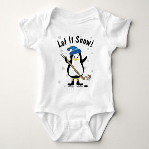 Body Para Bebé ¡Que nieve! Pingüino de hockey
