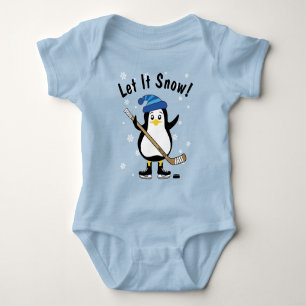 Body Para Bebé ¡Que nieve! Pingüino de hockey para bebé