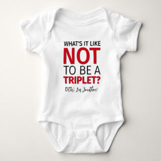 Body Para Bebé ¿Qué se siente NO ser un TRIPLET? Personalizado
