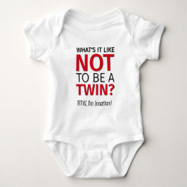 Body Para Bebé ¿Qué se siente NO ser un TWIN? Personalizado