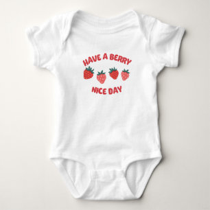 Body Para Bebé 'Que Tengas Un Día Muy Dulce Con Fresas' Lindo Bri