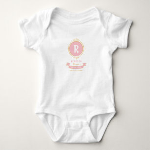Body Para Bebé Quebradas personalizadas de monogramas para niñas
