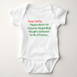 Body Para Bebé Querido abogado Santa - Carta divertida de Navidad