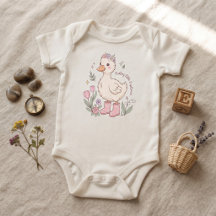 Querido pequeño explorador Pato lindo floral bebé
