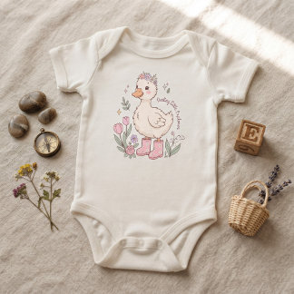 Body Para Bebé Querido pequeño explorador Pato lindo floral bebé