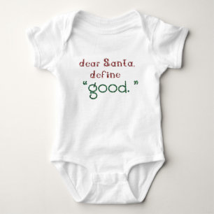 Body Para Bebé Querido Santa Define Camiseta Buena