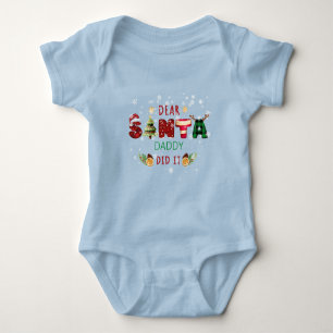 Body Para Bebé Querido Santa PAPÁ LO HIZO Clásico divertido de Na