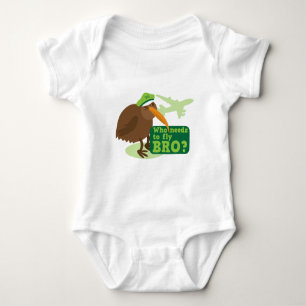 Body Para Bebé ¿Quién necesita volar bro? humor del pájaro del