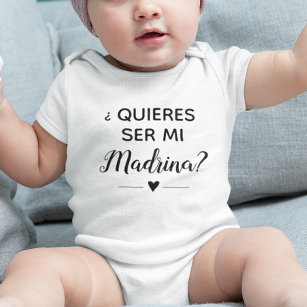 Body Para Bebé Quieres ser mi madrina Propuesta de Madrina