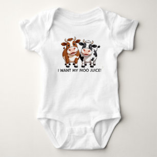 Body Para Bebé ¡Quiero mi jugo de vaca!