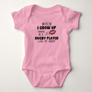Body Para Bebé Quiero ser jugador de rugby como mi papá