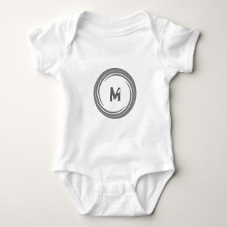 Body Para Bebé ¡Quitado! Monograma gris