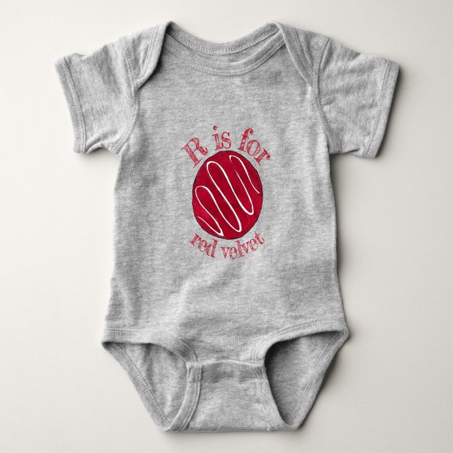 Body Para Bebé R es para Red Velvet Cookie Dessert Baking Foodie (Anverso)