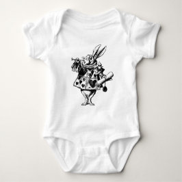 Body Para Bebé Rabbit blanco de Alice In Wonderland