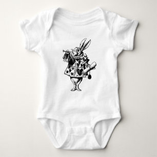 Body Para Bebé Rabbit blanco de Alice In Wonderland