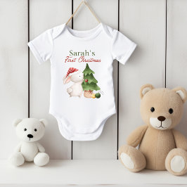 Body Para Bebé Rabbit First Christmas Baby Bodysuit