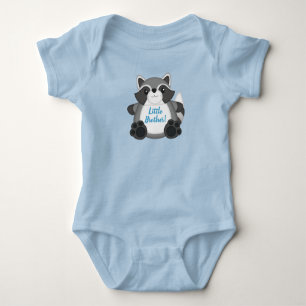 Body Para Bebé Raccoon Baby Shower Blue