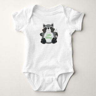 Body Para Bebé Raccoon Baby Shower Green