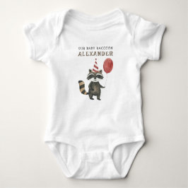 Body Para Bebé Raccoon First Birthday