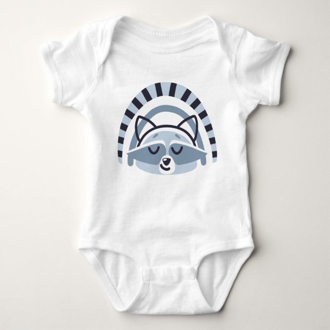 Body Para Bebé Raccoon lindo Baby Bodysuit Sleeper (Anverso)