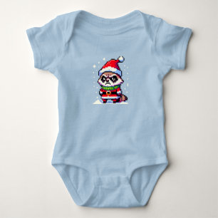 Body Para Bebé Raccoon Navidades Grumpy - Festividad divertida de
