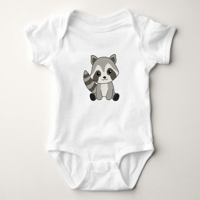 Body Para Bebé Raccoon Sweet Animals Para Niños Raccoons Funny (Anverso)